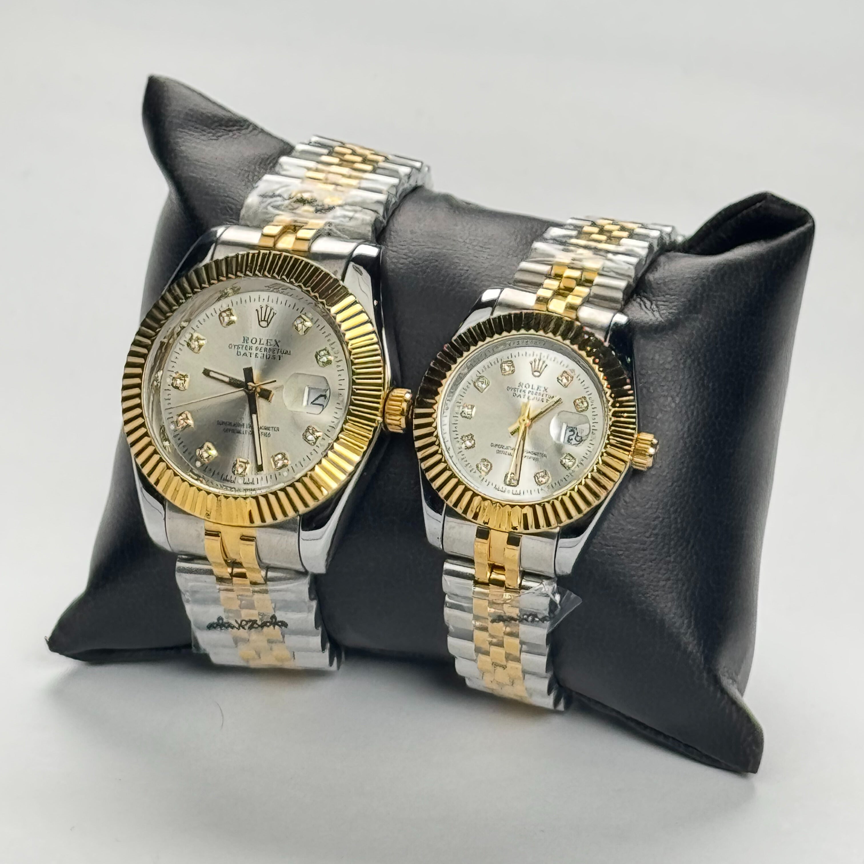 RLX Two-Tone Couple Luxury Watches Set