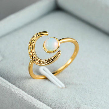 Moonstone Zircon Adjustable - Gold