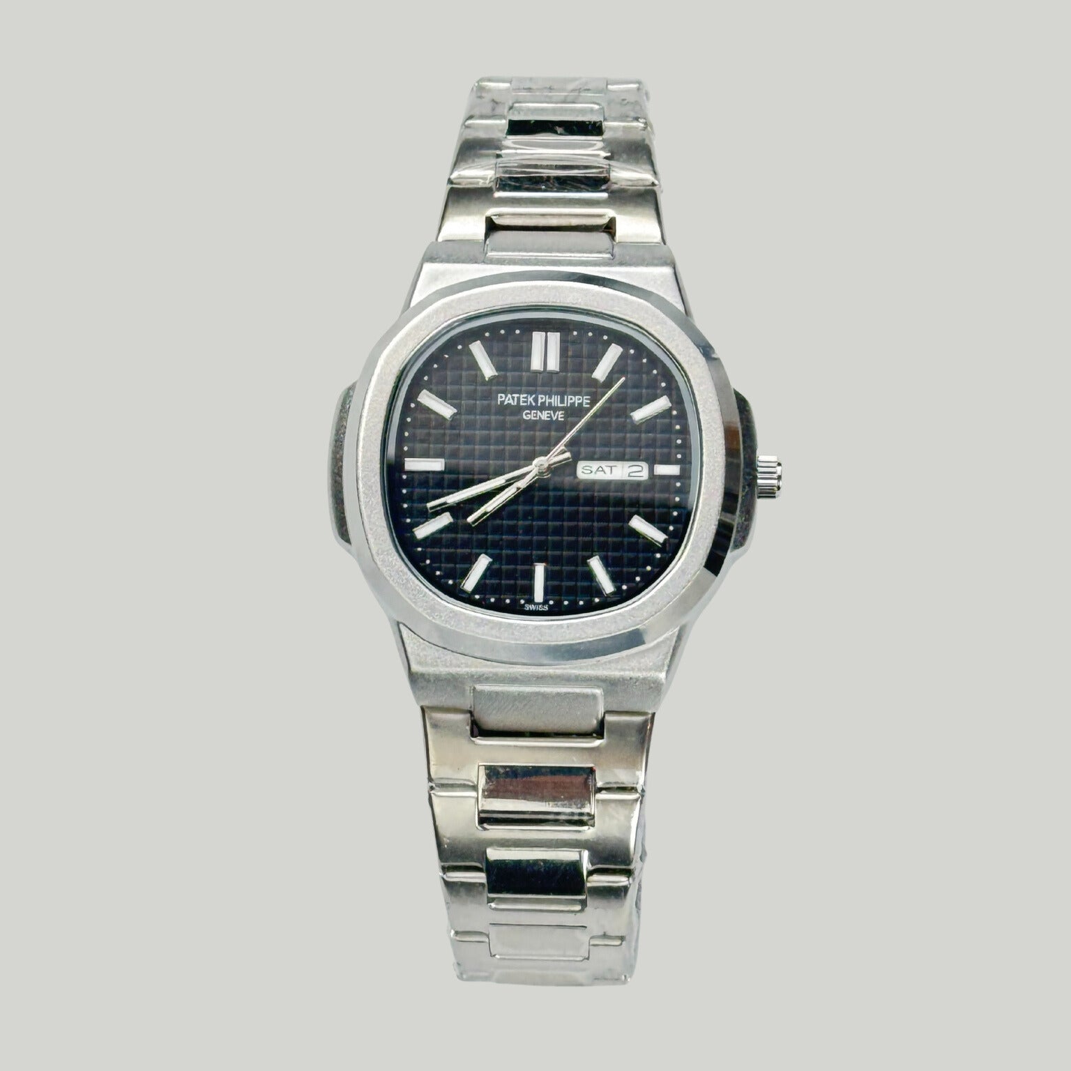 PP Nautilus Black Dial – Luxury Stainless Steel Watch for Men