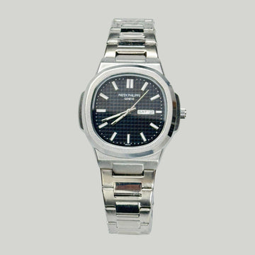PP Nautilus Black Dial – Luxury Stainless Steel Watch for Men